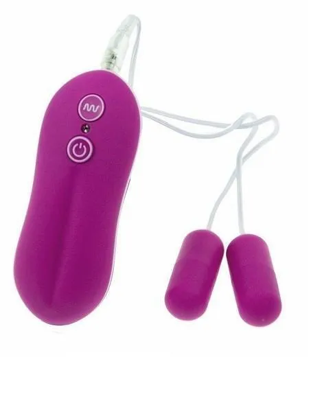 9340M    10 Function Dual Purple Vibrating Soft Touch Bullets - LAST CHANCE - Final Closeout!