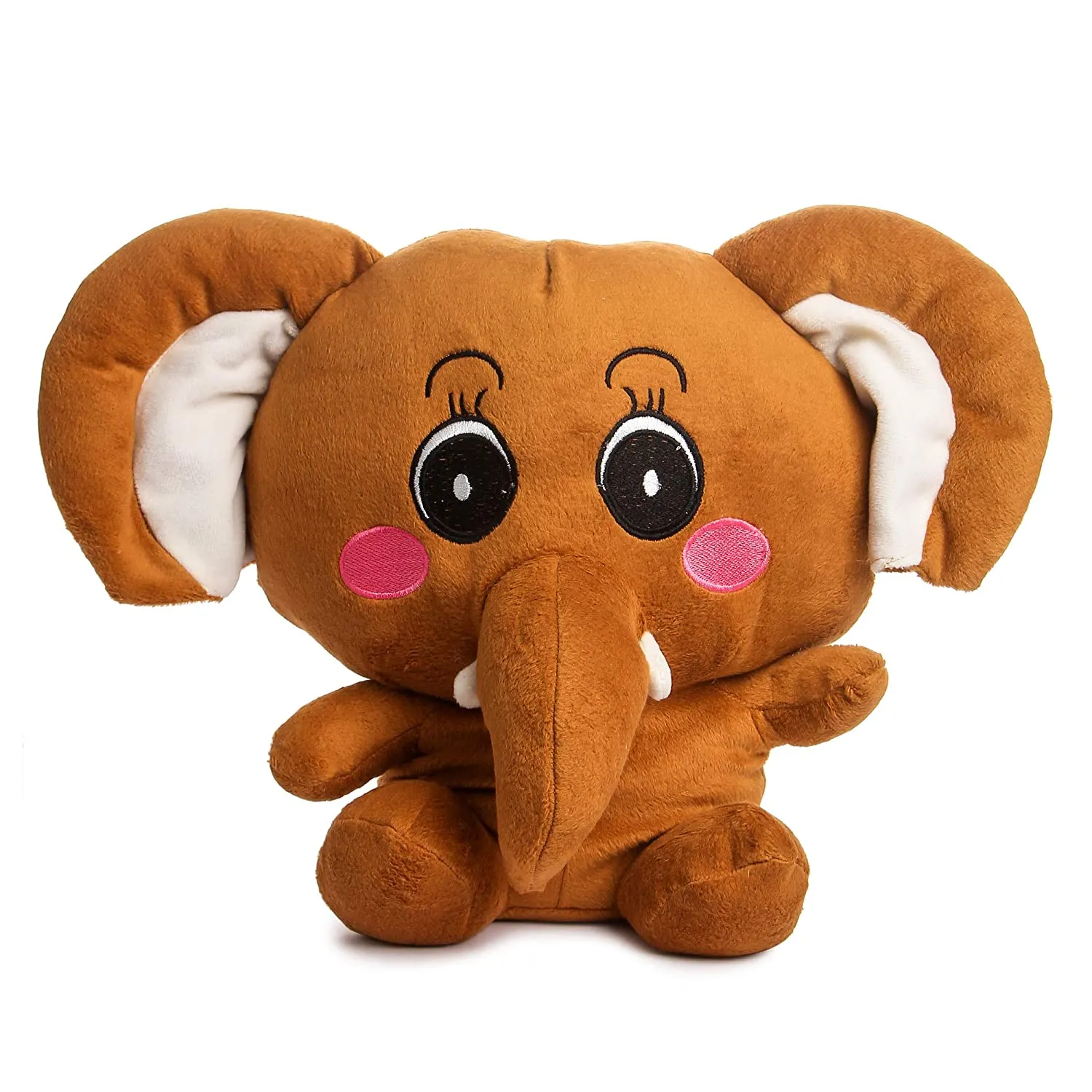 Baby Elephant Soft toy Brown Cute Eye Big Ear Elephant Stuffed Soft Plush Toy Love 32 cm  - Brown