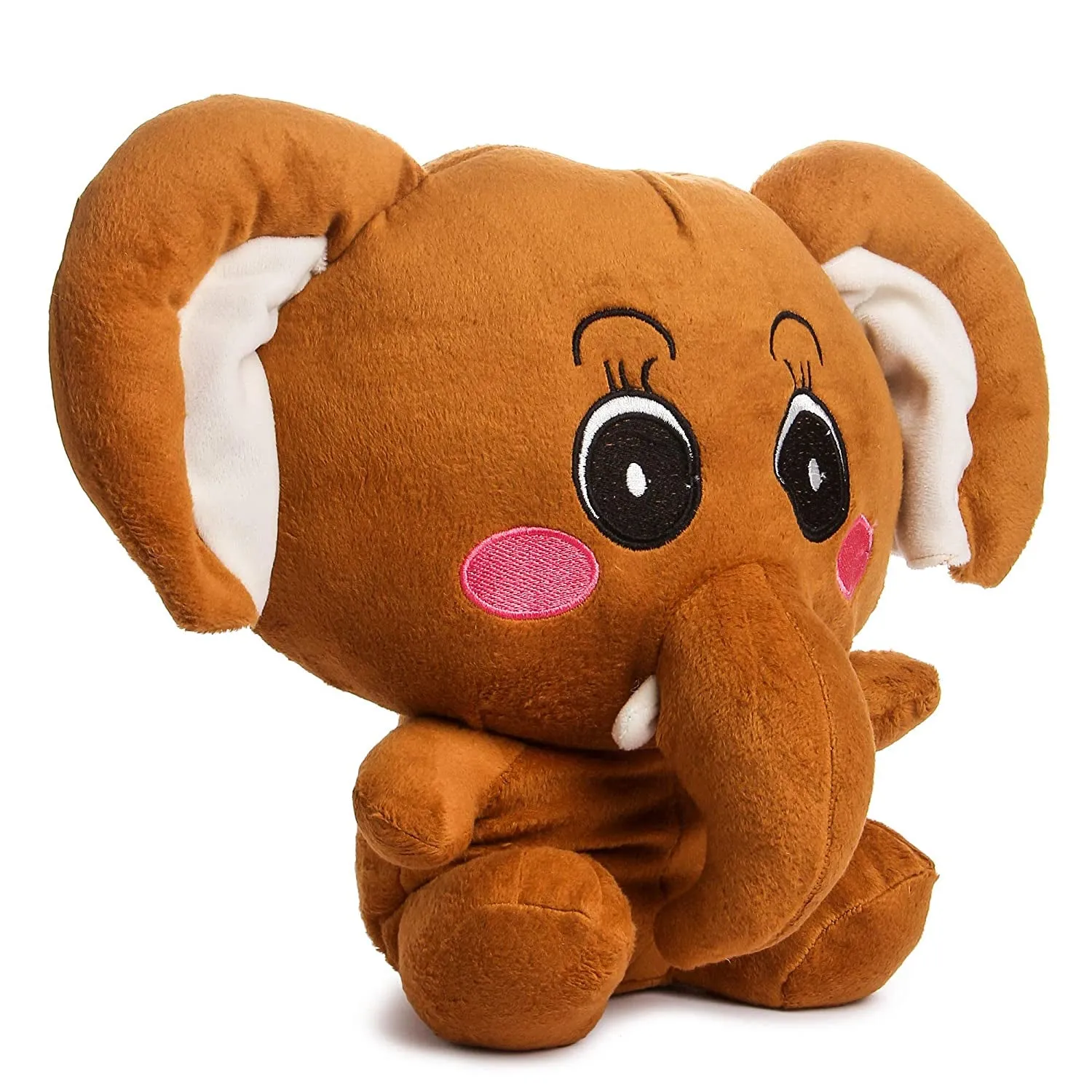 Baby Elephant Soft toy Brown Cute Eye Big Ear Elephant Stuffed Soft Plush Toy Love 32 cm  - Brown