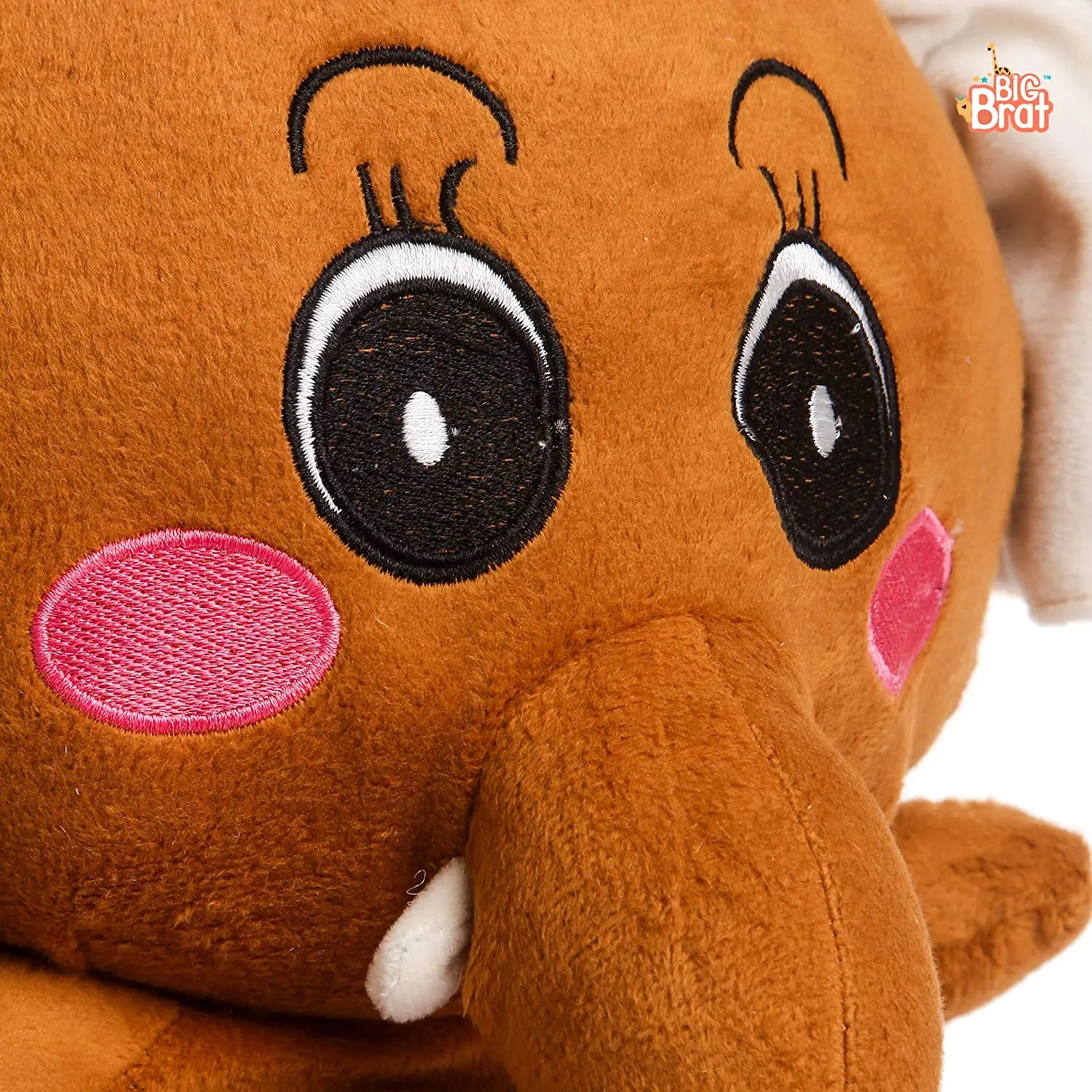 Baby Elephant Soft toy Brown Cute Eye Big Ear Elephant Stuffed Soft Plush Toy Love 32 cm  - Brown