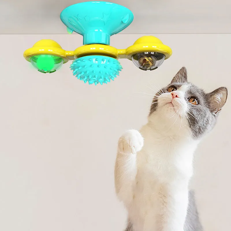 Cat Rotating Windmill Interactive Toy