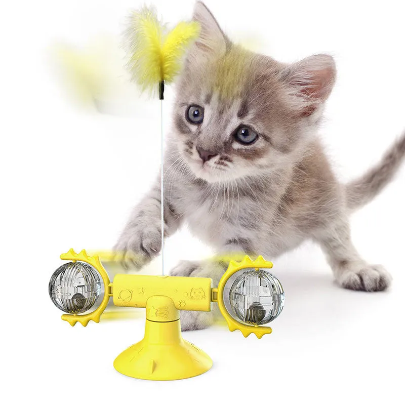 Cat Rotating Windmill Interactive Toy