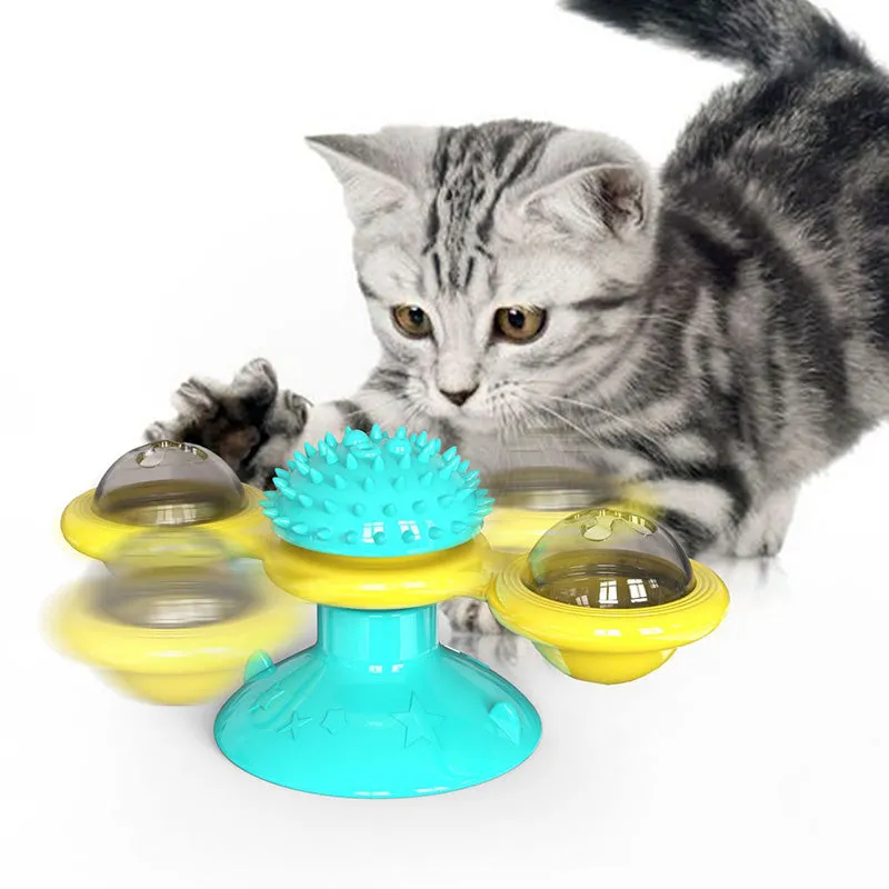 Cat Rotating Windmill Interactive Toy