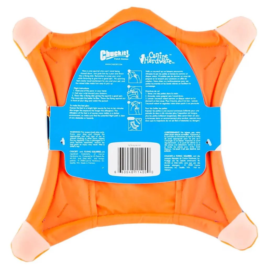 Chuckit! Flying Squirrel Toy for Dogs (color varies)