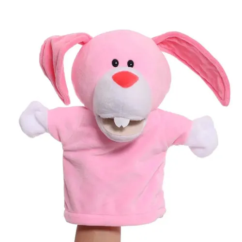 Colorful 23cm Animal Hand Puppet Plush Toy for Engaging Baby Learning