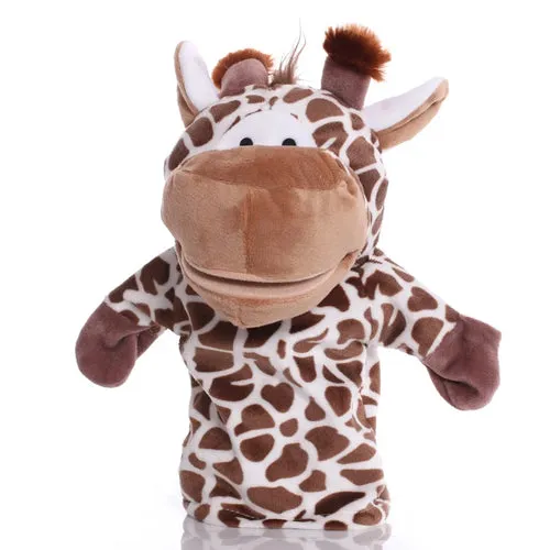 Colorful 23cm Animal Hand Puppet Plush Toy for Engaging Baby Learning