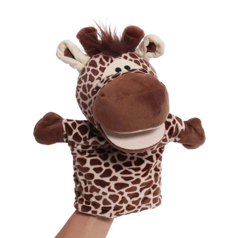 Colorful 23cm Animal Hand Puppet Plush Toy for Engaging Baby Learning