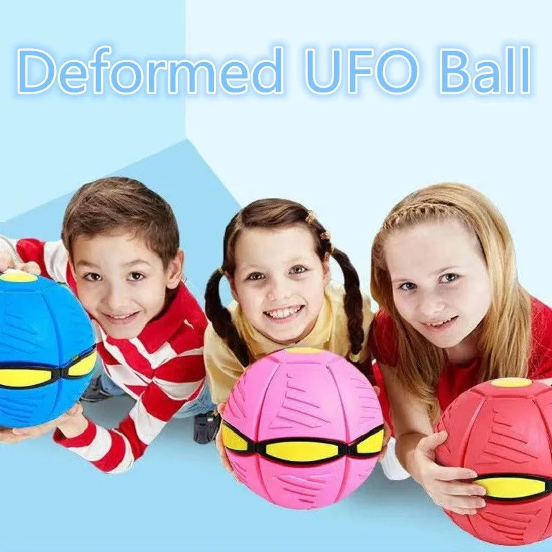 Elastic Deformation Soccer Football Training Toys Throwing UFO Ball Outdoor Toys