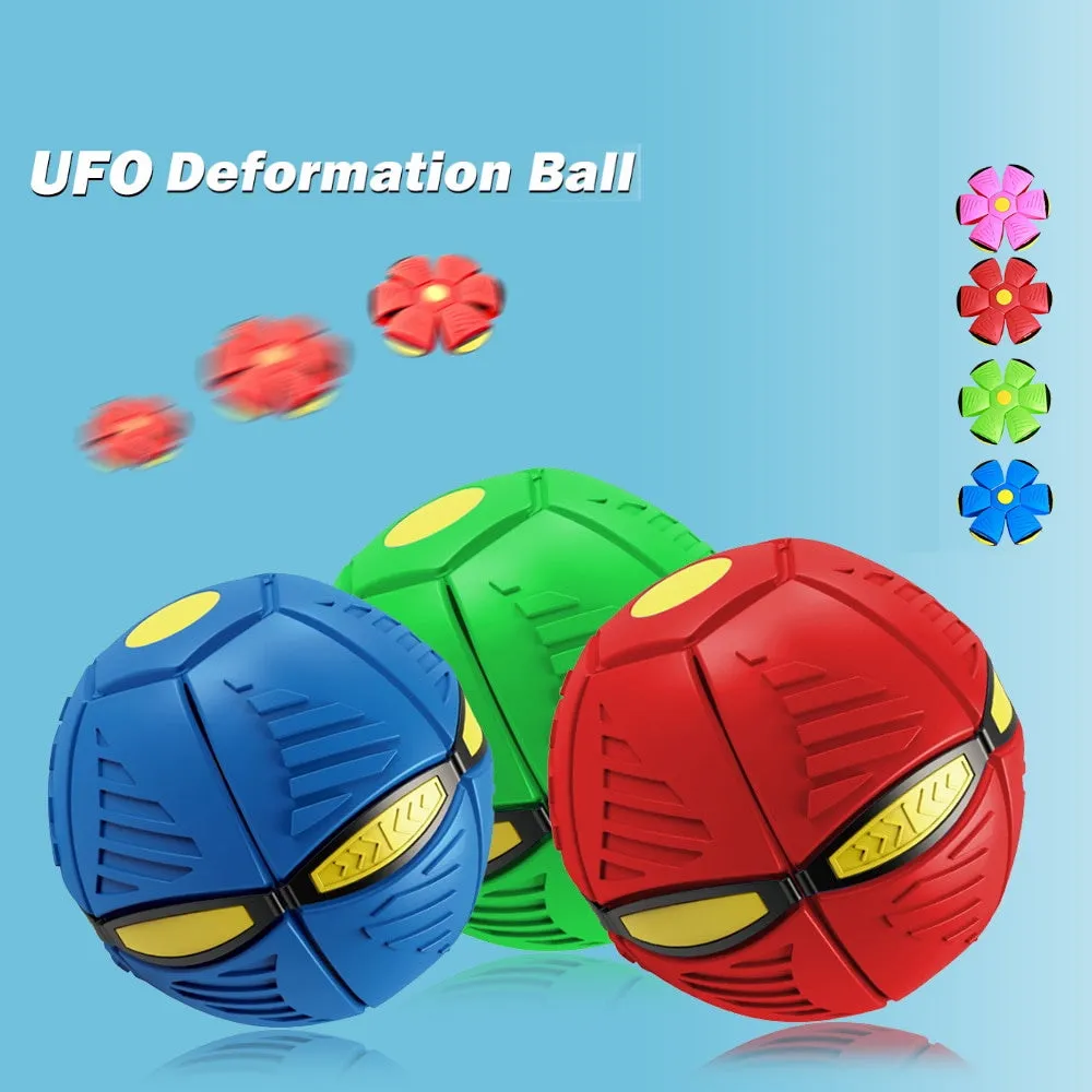 Elastic Deformation Soccer Football Training Toys Throwing UFO Ball Outdoor Toys