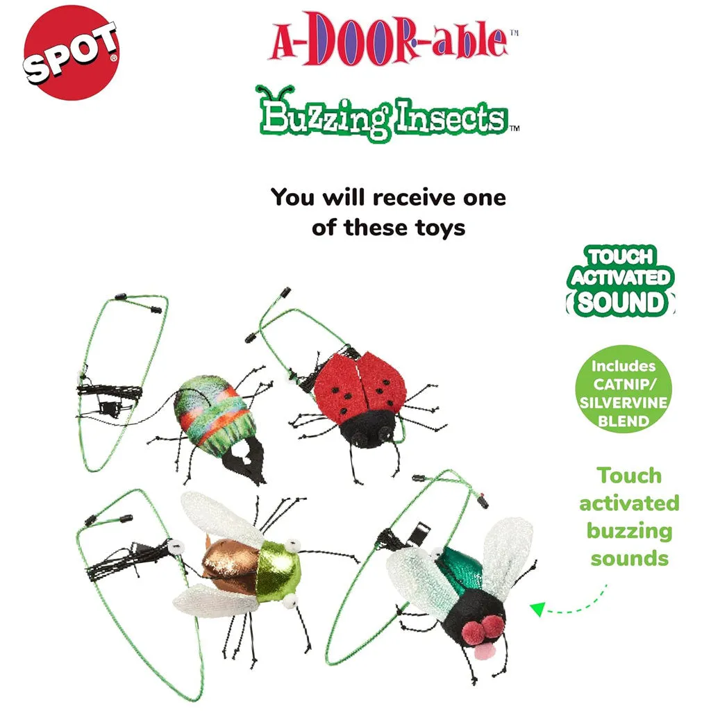 Ethical Pet Spot Buzzing Insects A-Doorable Cat Toy, Assorted