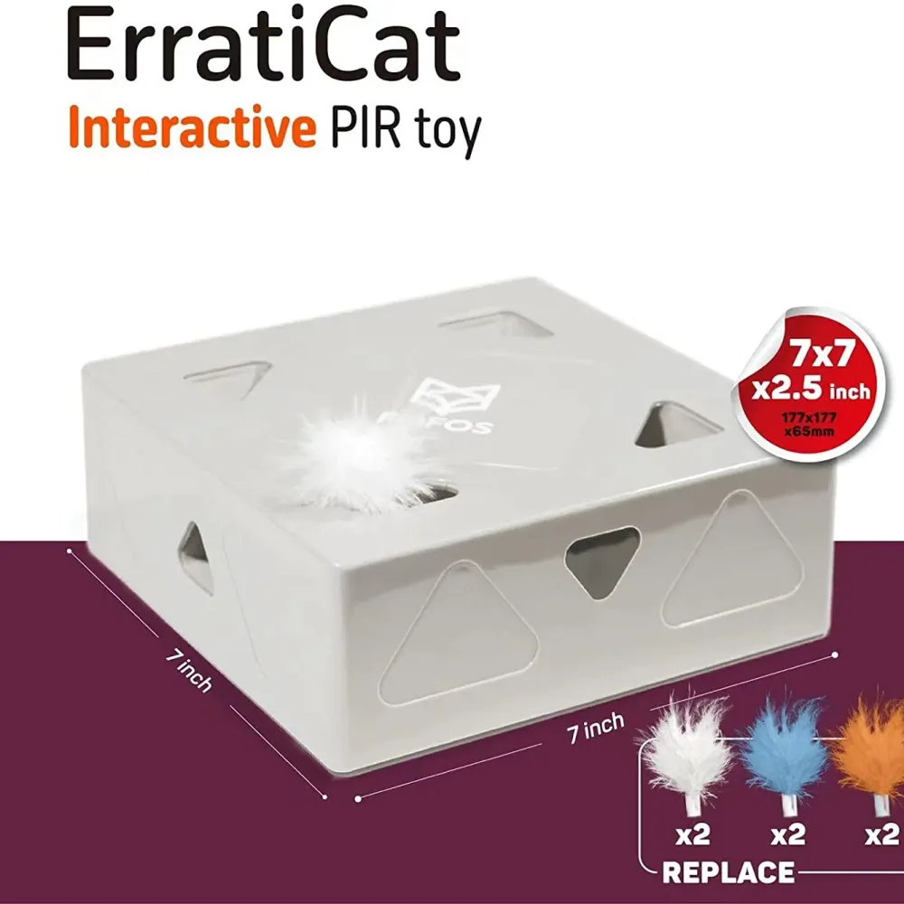 Fofos ErratiCat Electronic Toy for Cats (White)