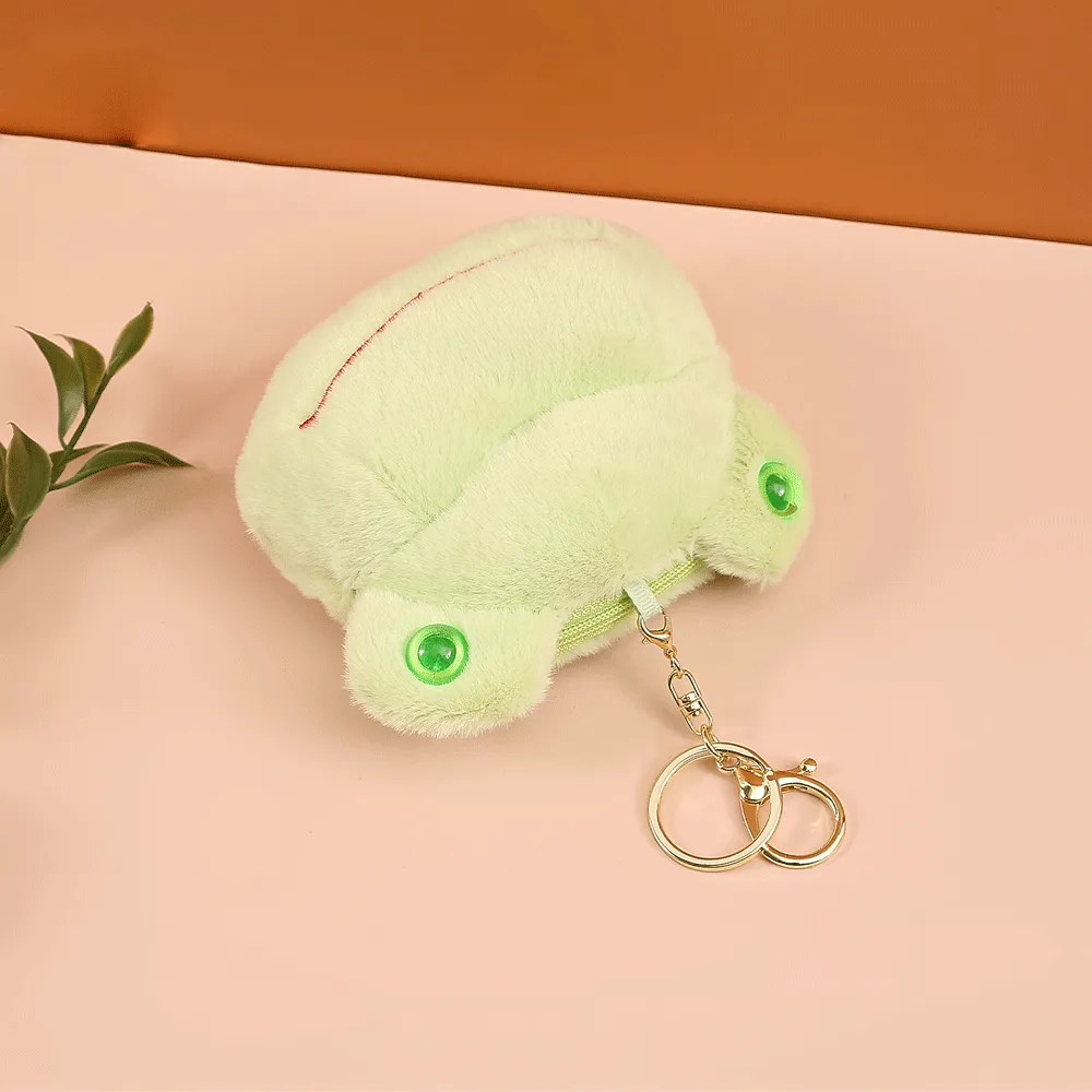 Froggy Plush 2 In 1 Keychain & Pouch  For Kids.