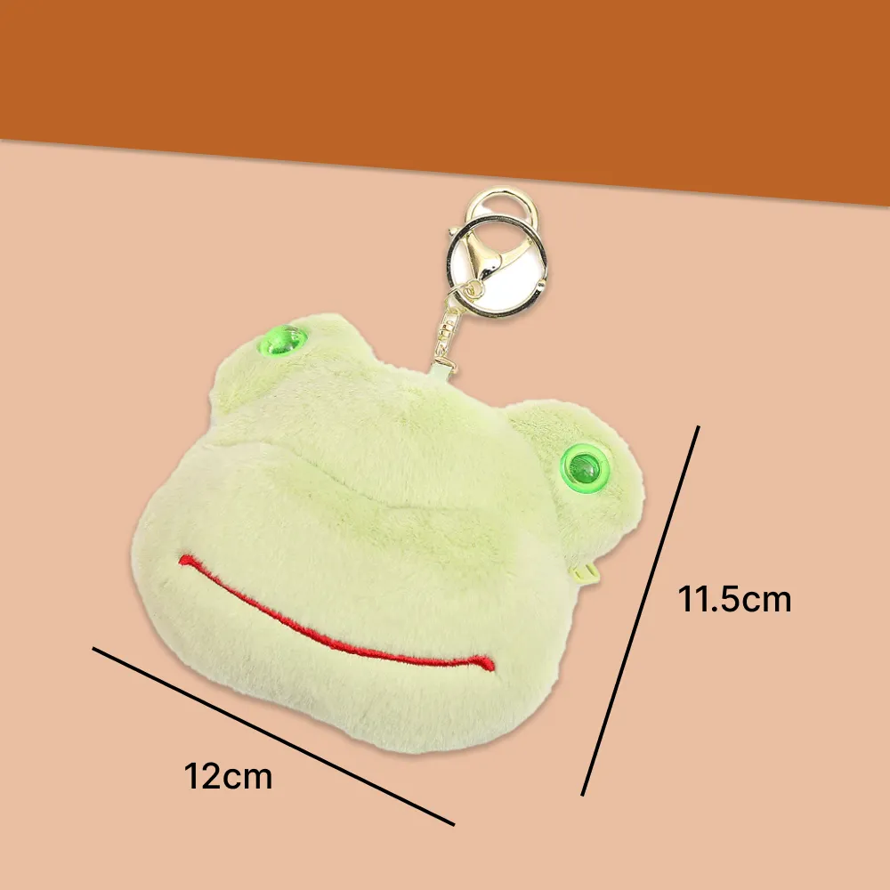 Froggy Plush 2 In 1 Keychain & Pouch  For Kids.