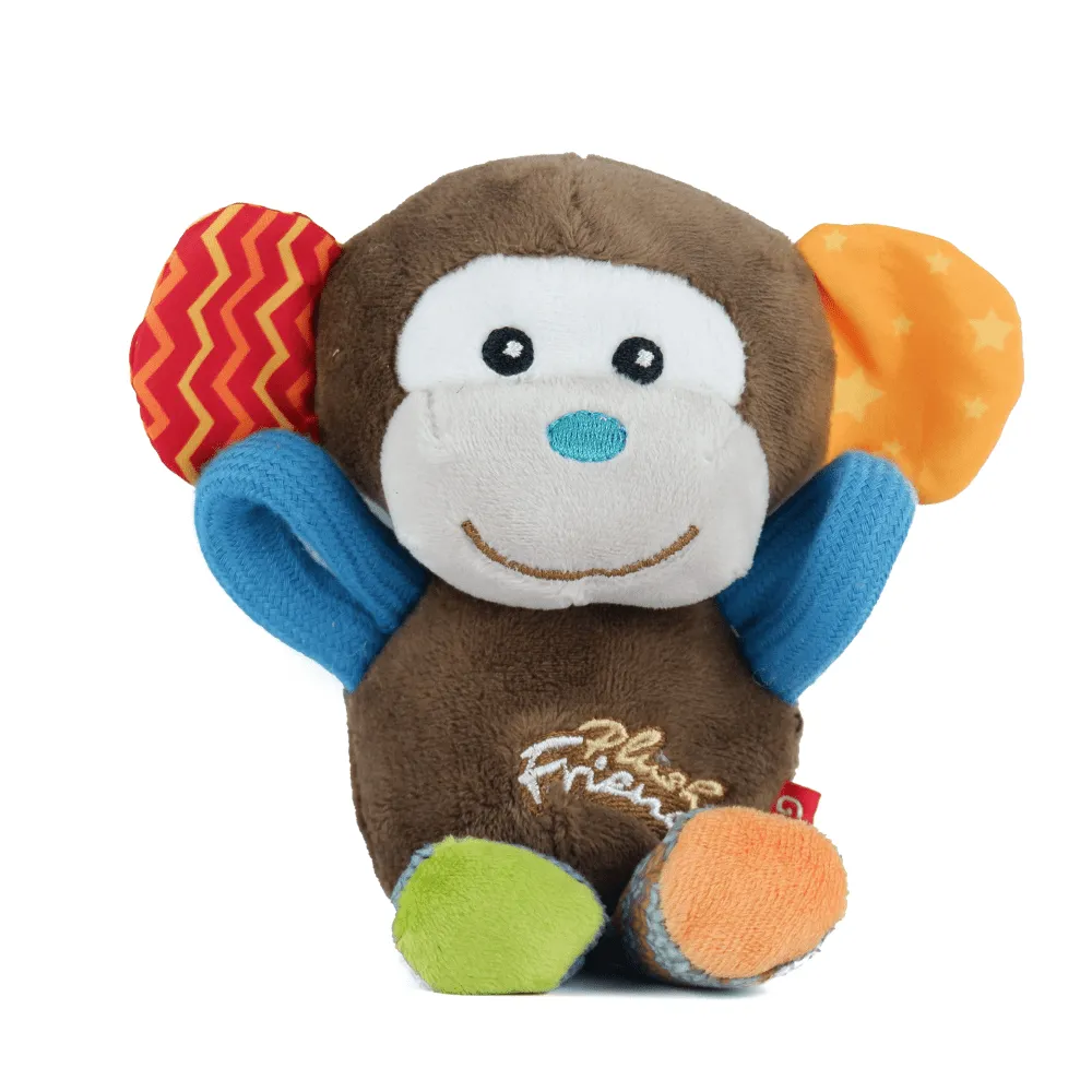 GiGwi Plush Friendz Monkey Squeaker Inside Plush Toy for Dogs