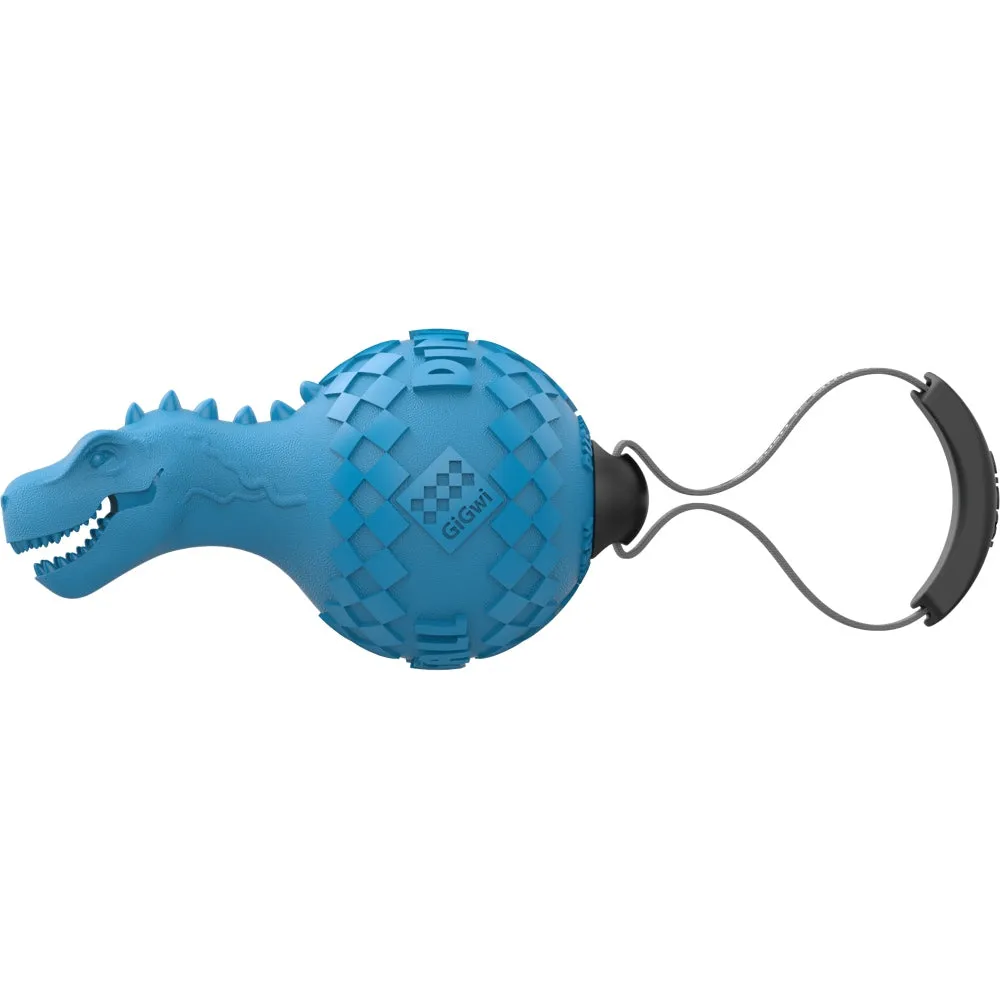 GiGwi Push To Mute Dinoball T-Rex Dog Toy (Light Blue)