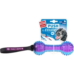 GiGwi Push To Mute Dumbbell Dog Toy (Purple/Blue)