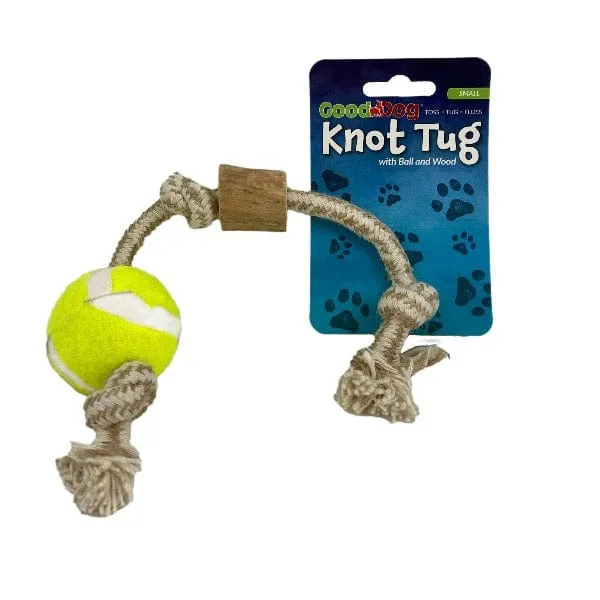 Good Dog Rope with Tennis Ball & Java Wood