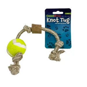 Good Dog Rope with Tennis Ball & Java Wood