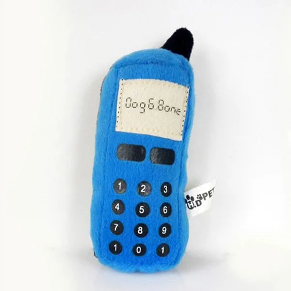 Hot New Funny Pet Dog Cat Chew Toys Training Phone Shape Play Squeaky Plush Sound Toys