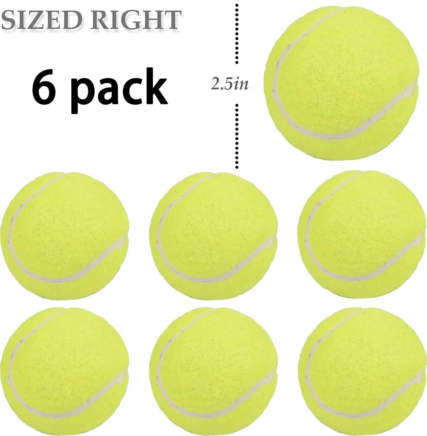 Interactive Dog Toys Tennis Ball (6-Pack) - Meet Bounce Buddies! 🐾🎾