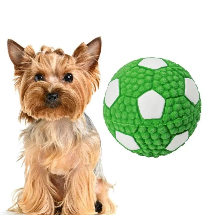 Interactive Latex Dog Chew Ball with Sound for Playtime Fun