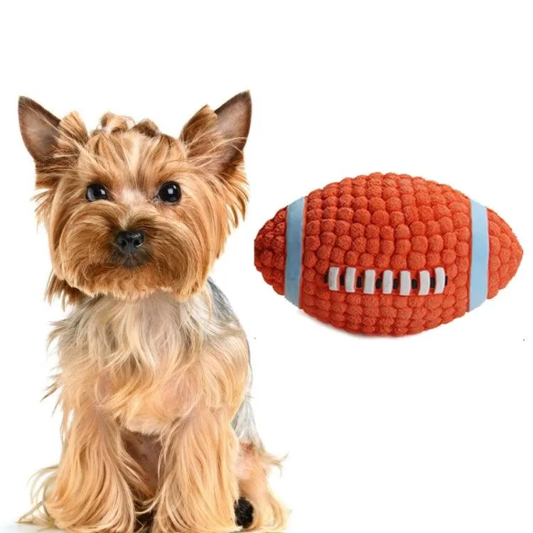 Interactive Latex Dog Chew Ball with Sound for Playtime Fun