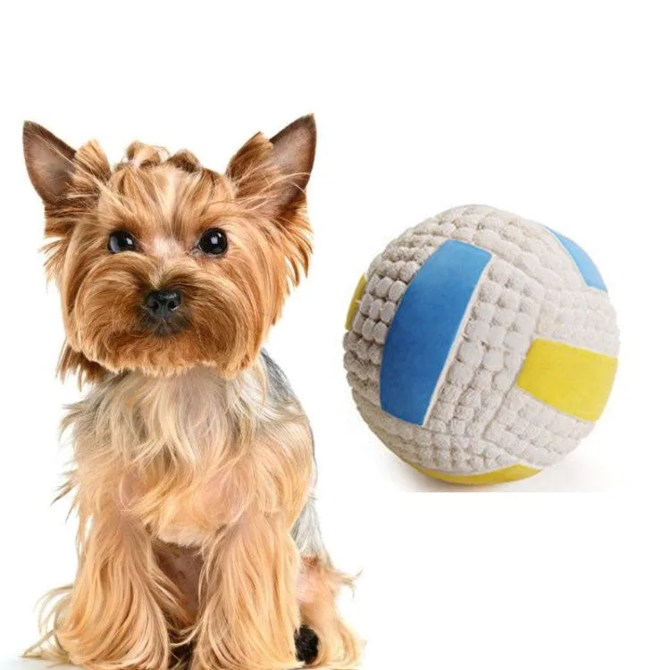 Interactive Latex Dog Chew Ball with Sound for Playtime Fun