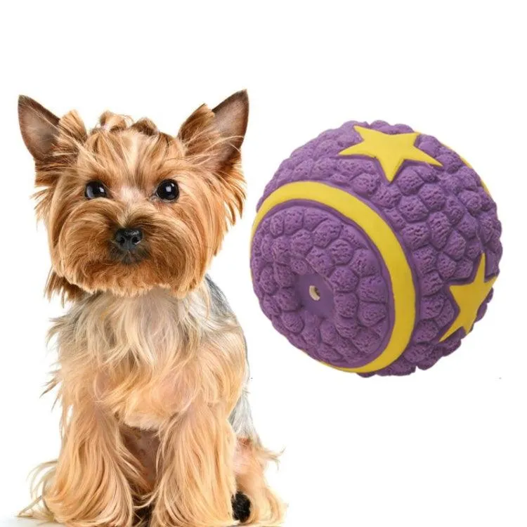 Interactive Latex Dog Chew Ball with Sound for Playtime Fun