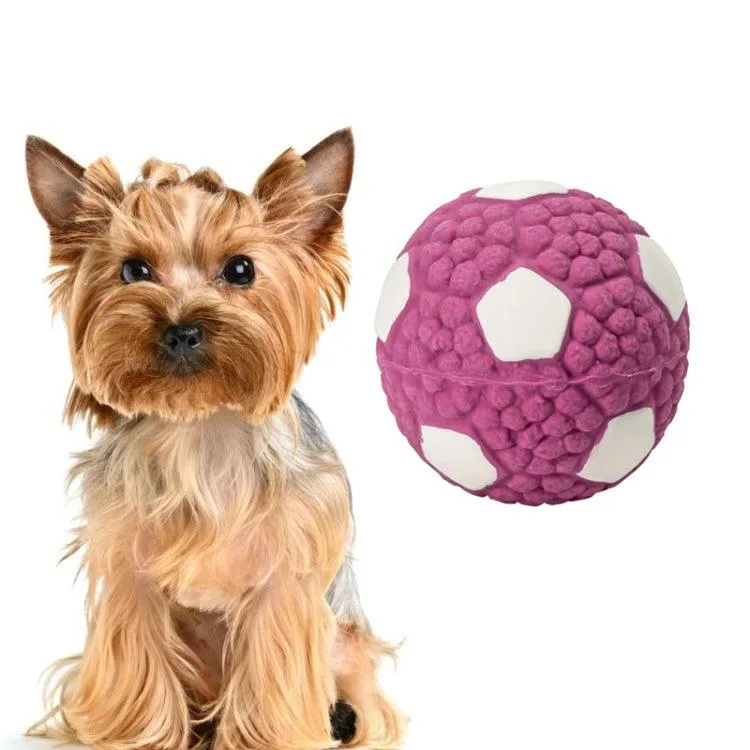 Interactive Latex Dog Chew Ball with Sound for Playtime Fun