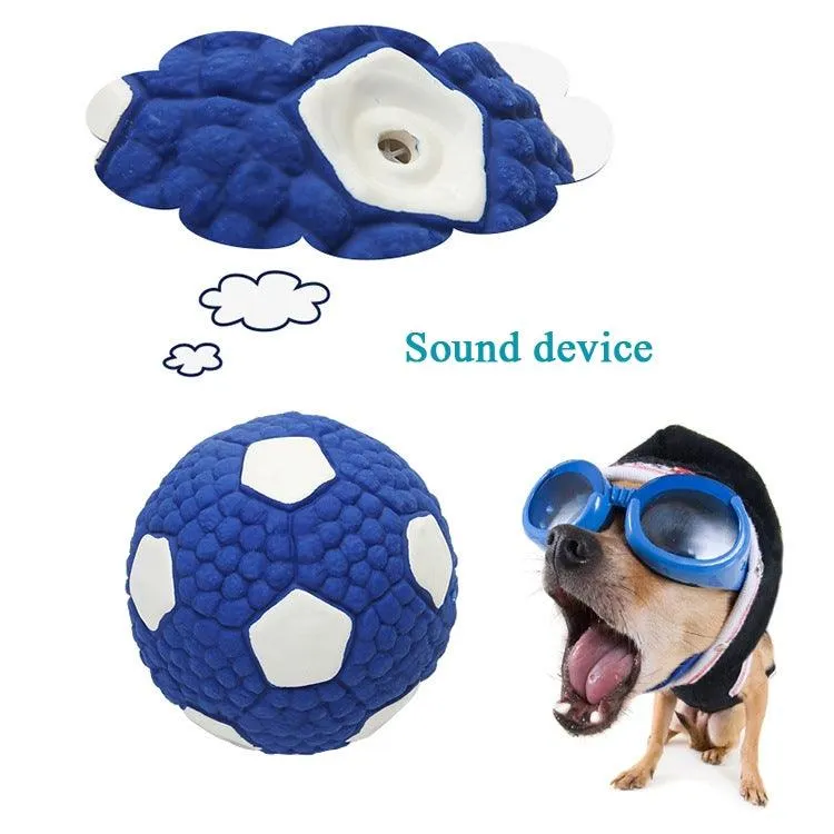 Interactive Latex Dog Chew Ball with Sound for Playtime Fun