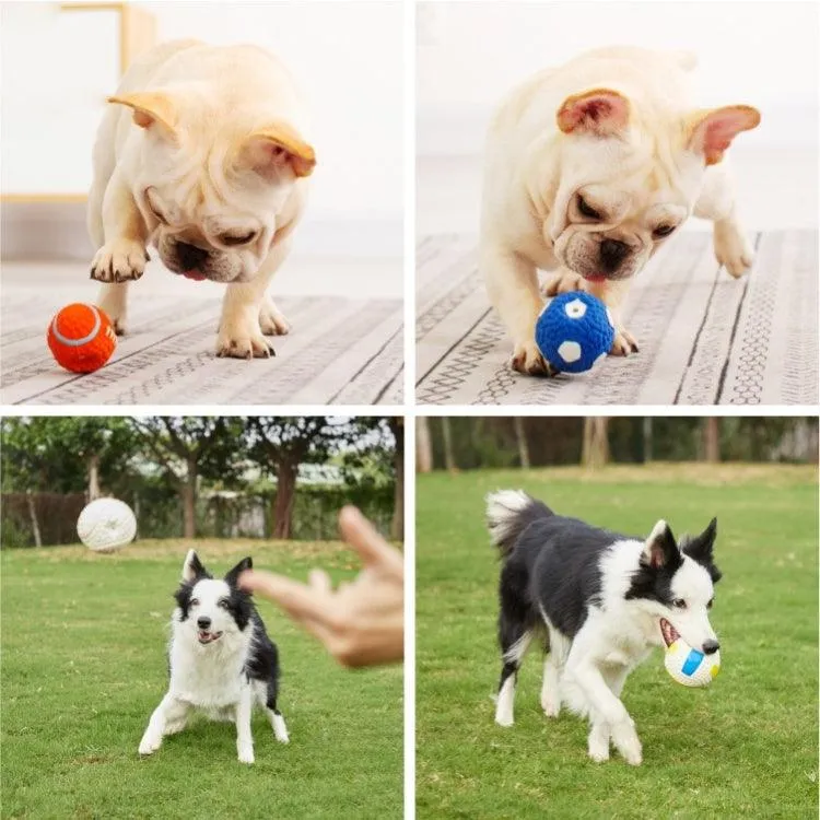 Interactive Latex Dog Chew Ball with Sound for Playtime Fun