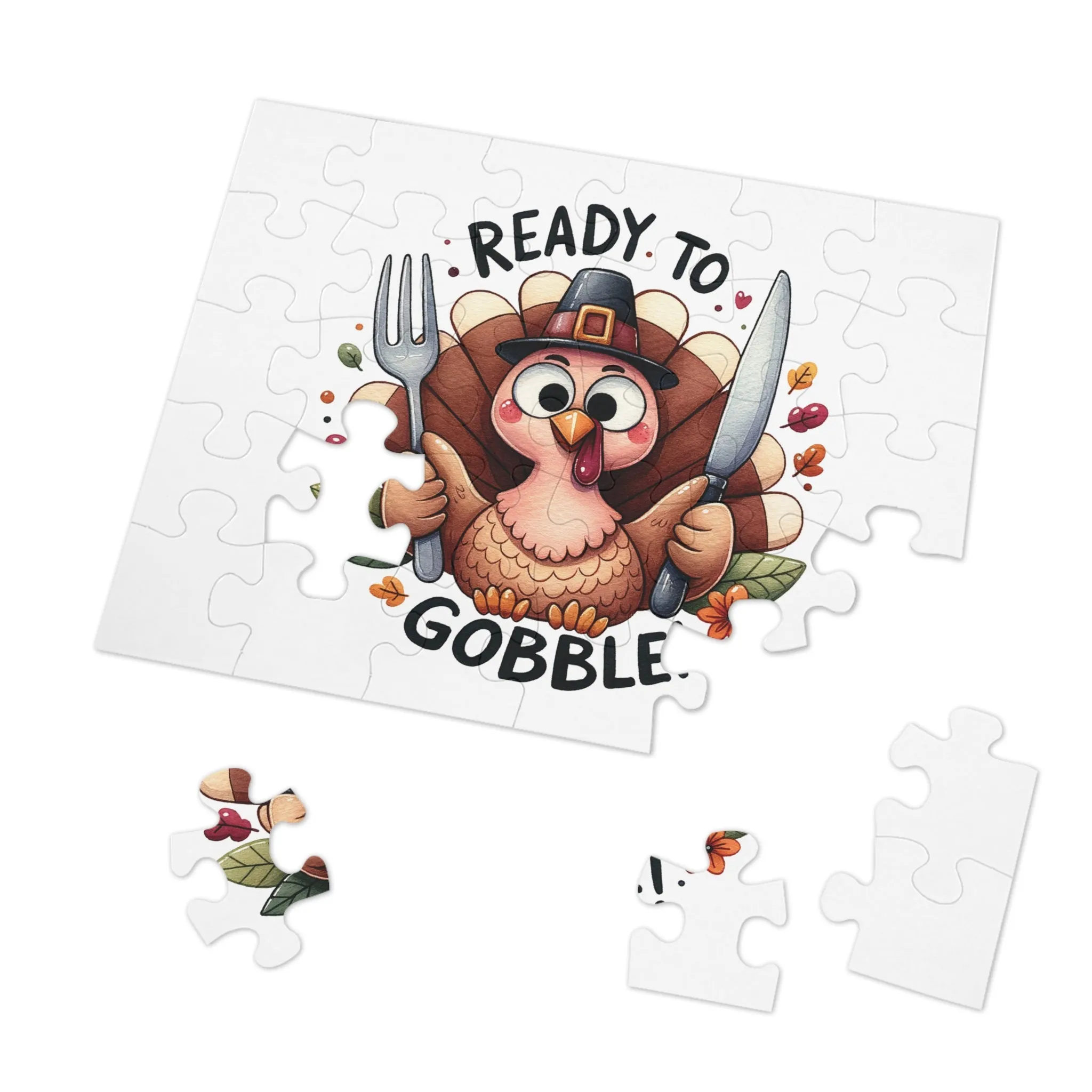 Jigsaw Puzzle, Thanks Giving, Ready to Gobble, Personalised/Non-Personalised (30, 110, 252, 500,1000-Piece)