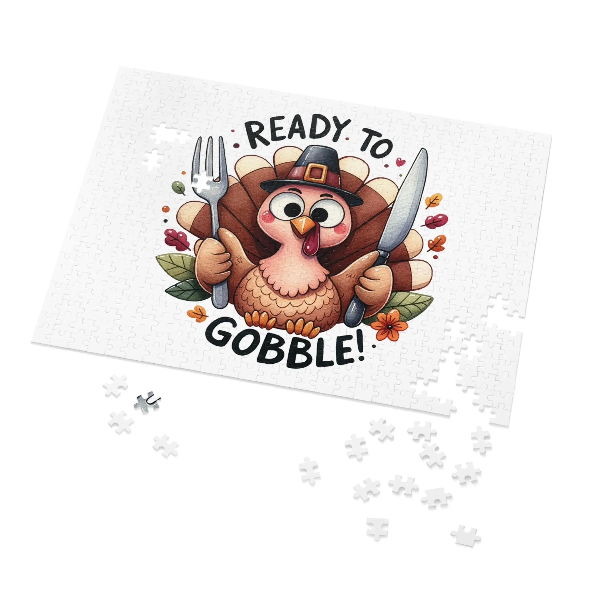 Jigsaw Puzzle, Thanks Giving, Ready to Gobble, Personalised/Non-Personalised (30, 110, 252, 500,1000-Piece)