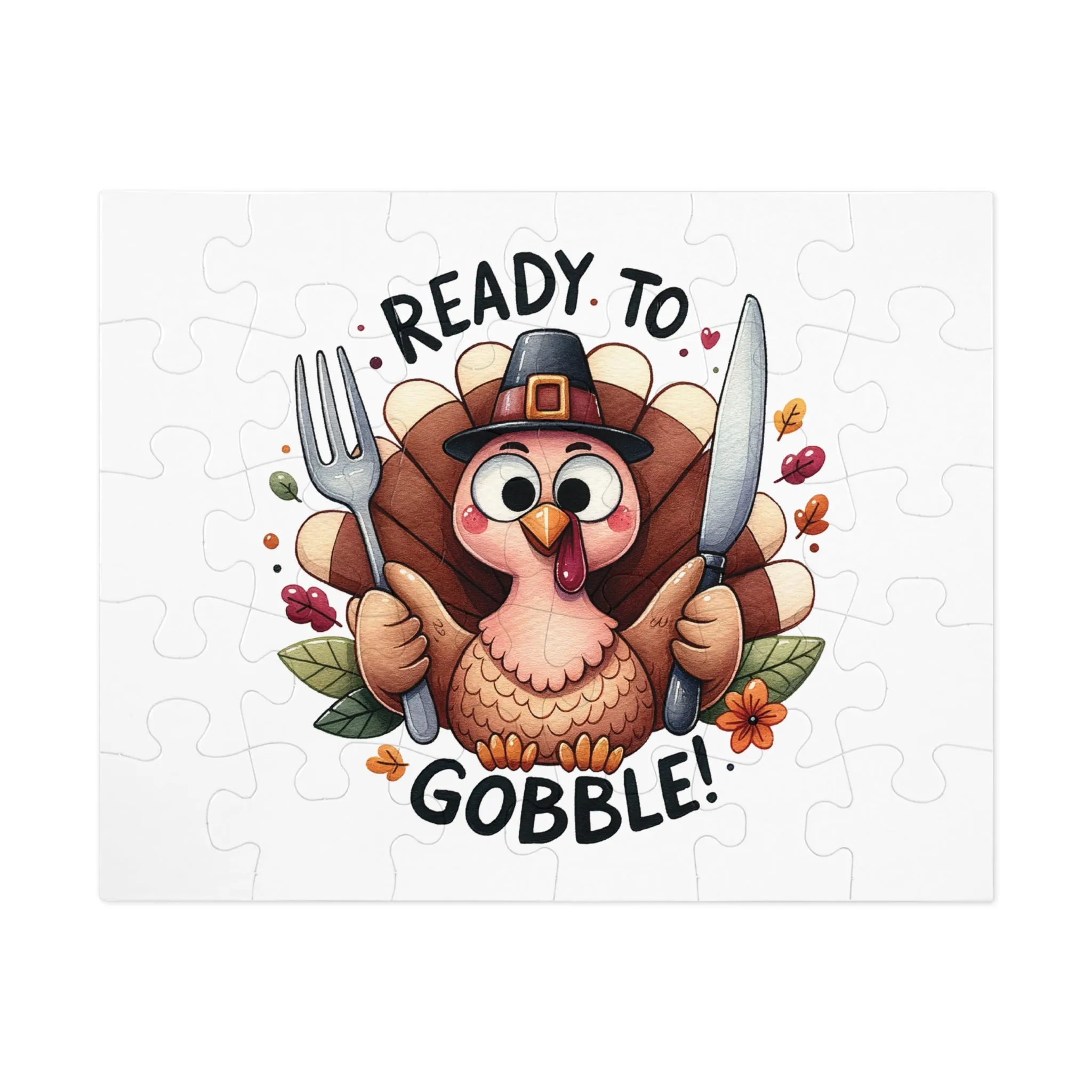 Jigsaw Puzzle, Thanks Giving, Ready to Gobble, Personalised/Non-Personalised (30, 110, 252, 500,1000-Piece)