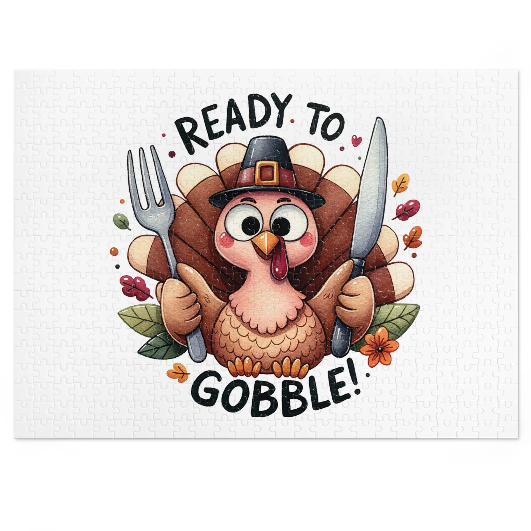 Jigsaw Puzzle, Thanks Giving, Ready to Gobble, Personalised/Non-Personalised (30, 110, 252, 500,1000-Piece)