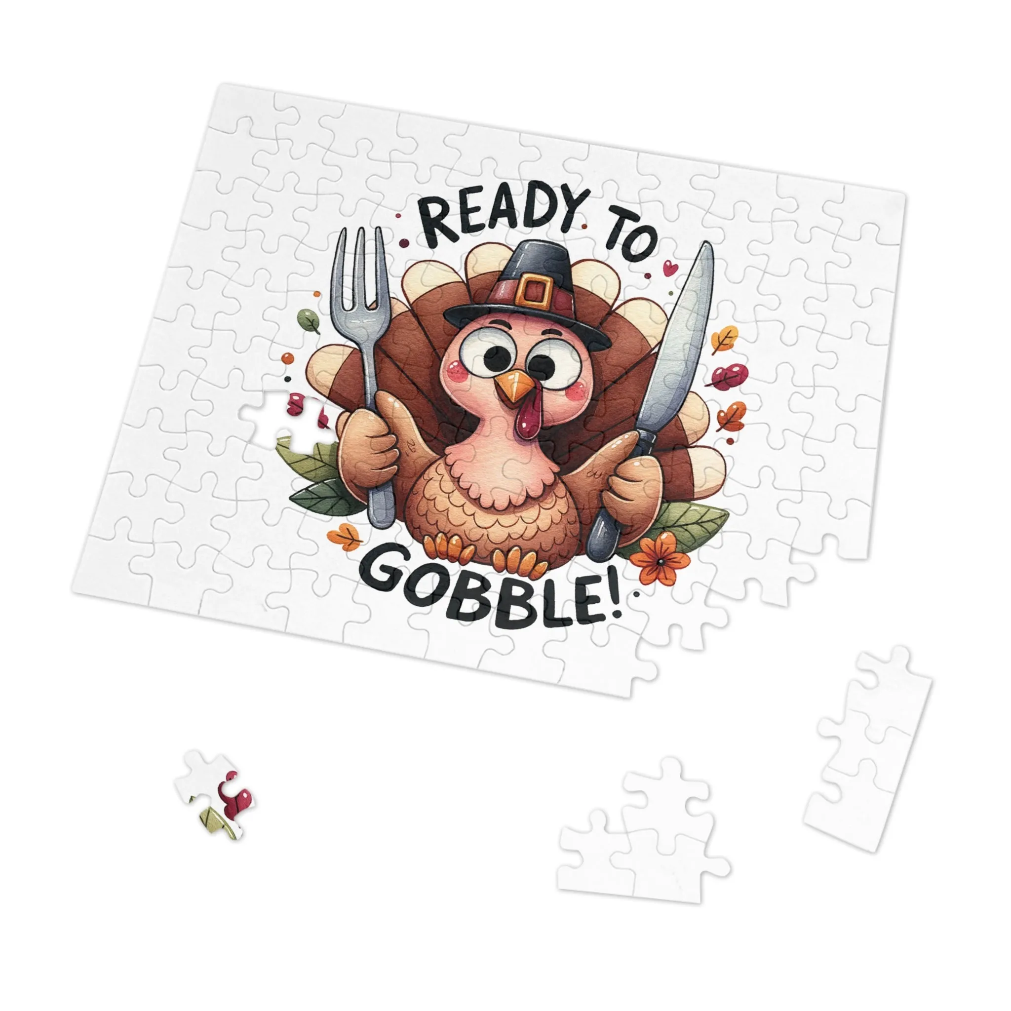 Jigsaw Puzzle, Thanks Giving, Ready to Gobble, Personalised/Non-Personalised (30, 110, 252, 500,1000-Piece)