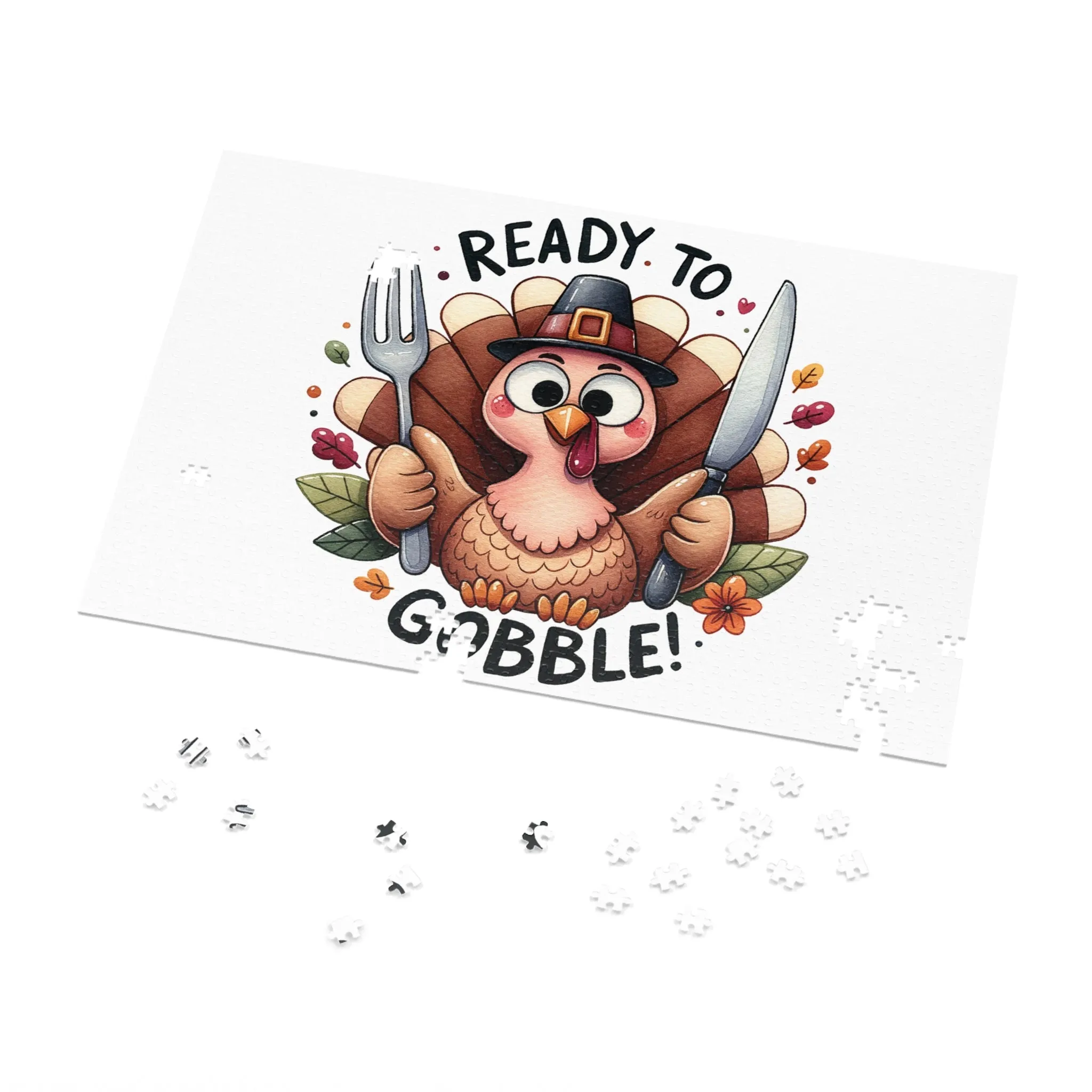 Jigsaw Puzzle, Thanks Giving, Ready to Gobble, Personalised/Non-Personalised (30, 110, 252, 500,1000-Piece)