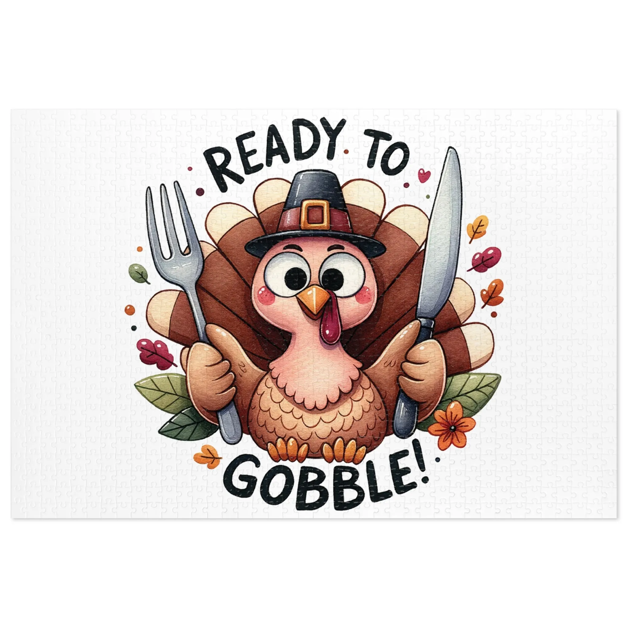 Jigsaw Puzzle, Thanks Giving, Ready to Gobble, Personalised/Non-Personalised (30, 110, 252, 500,1000-Piece)