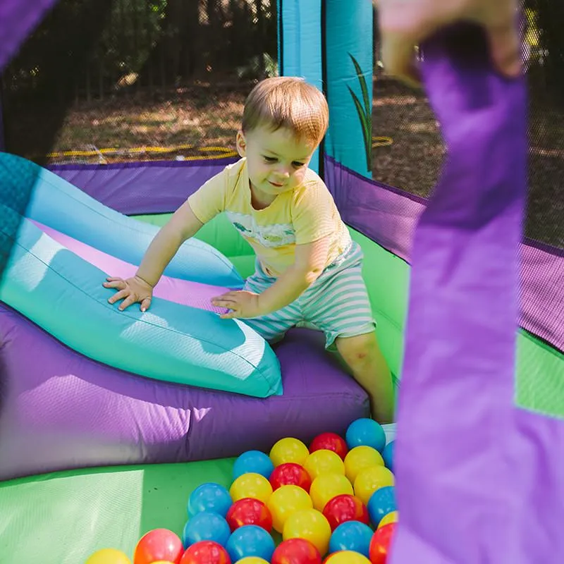 KidWise Zoo Park Inflatable Bounce House With Ball Pit