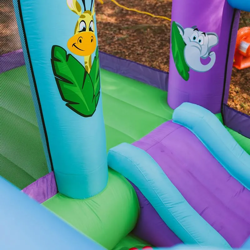 KidWise Zoo Park Inflatable Bounce House With Ball Pit