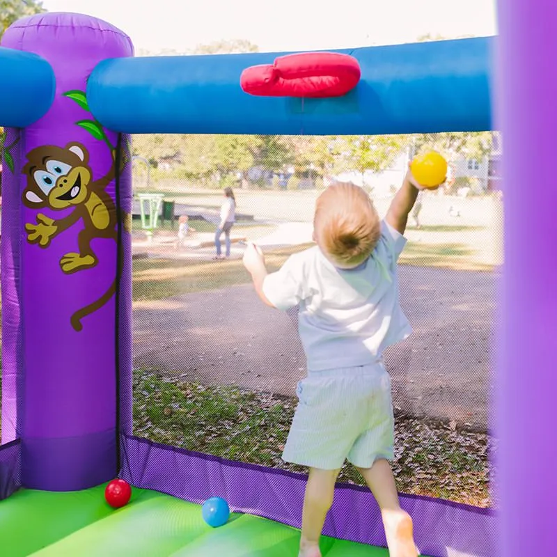 KidWise Zoo Park Inflatable Bounce House With Ball Pit