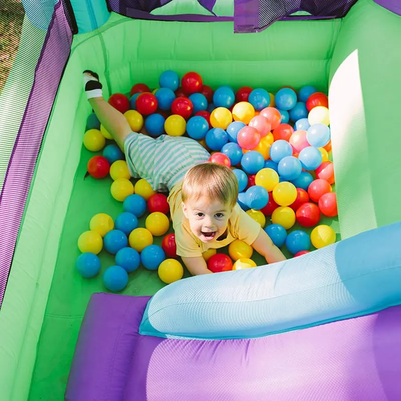 KidWise Zoo Park Inflatable Bounce House With Ball Pit