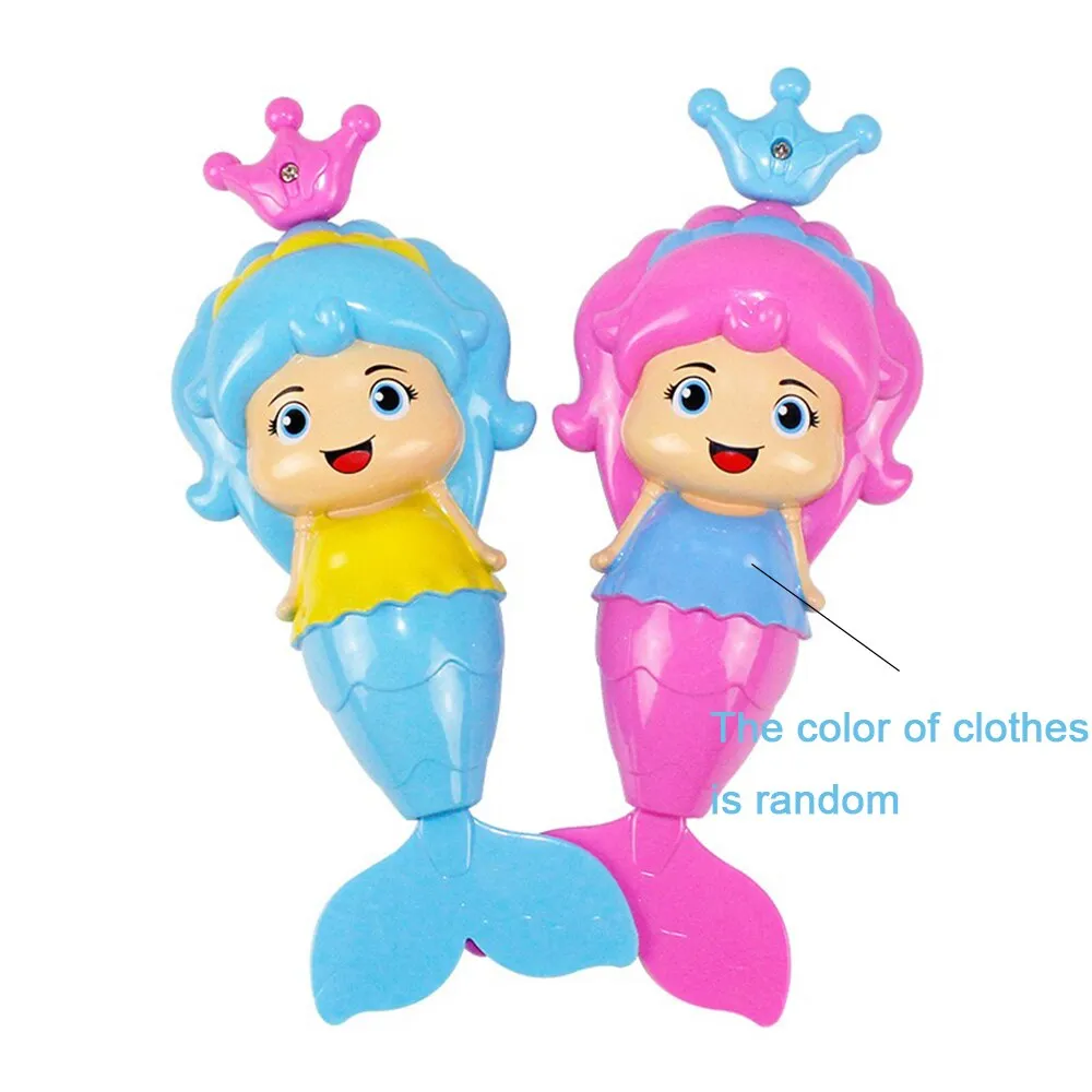 Mermaid Baby Bath Toys Kids Clockwork Swim Wind Up