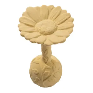 Natruba Natural Rubber Flower Teether Rattle - Daisy Yellow