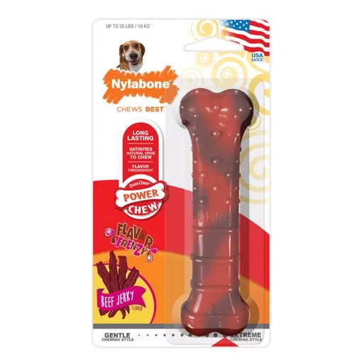 NylaBone Wold Power Chew Textured - Beef Jerky