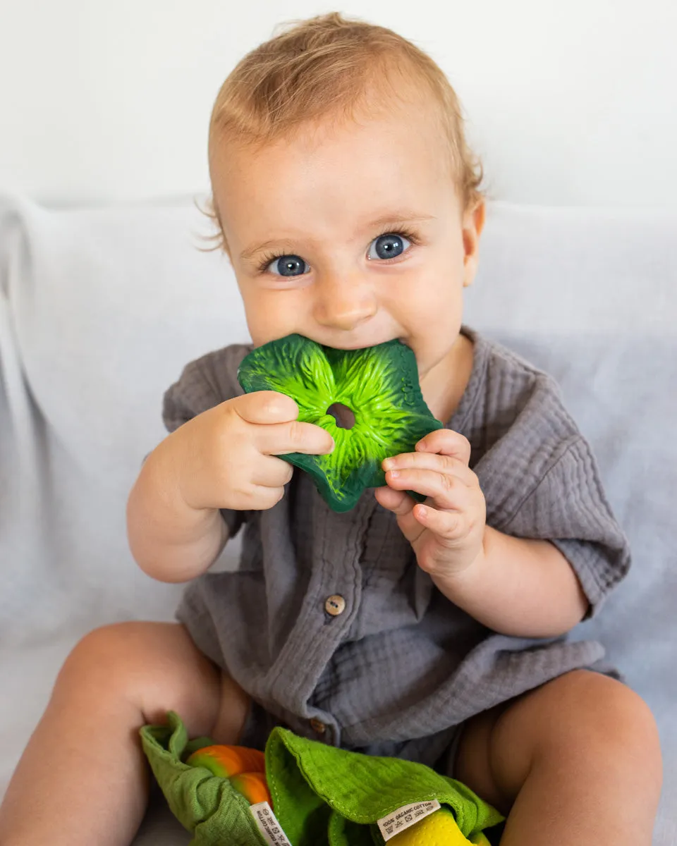 Oli & Carol Kendall the Kale Mini Doudou Baby Teether