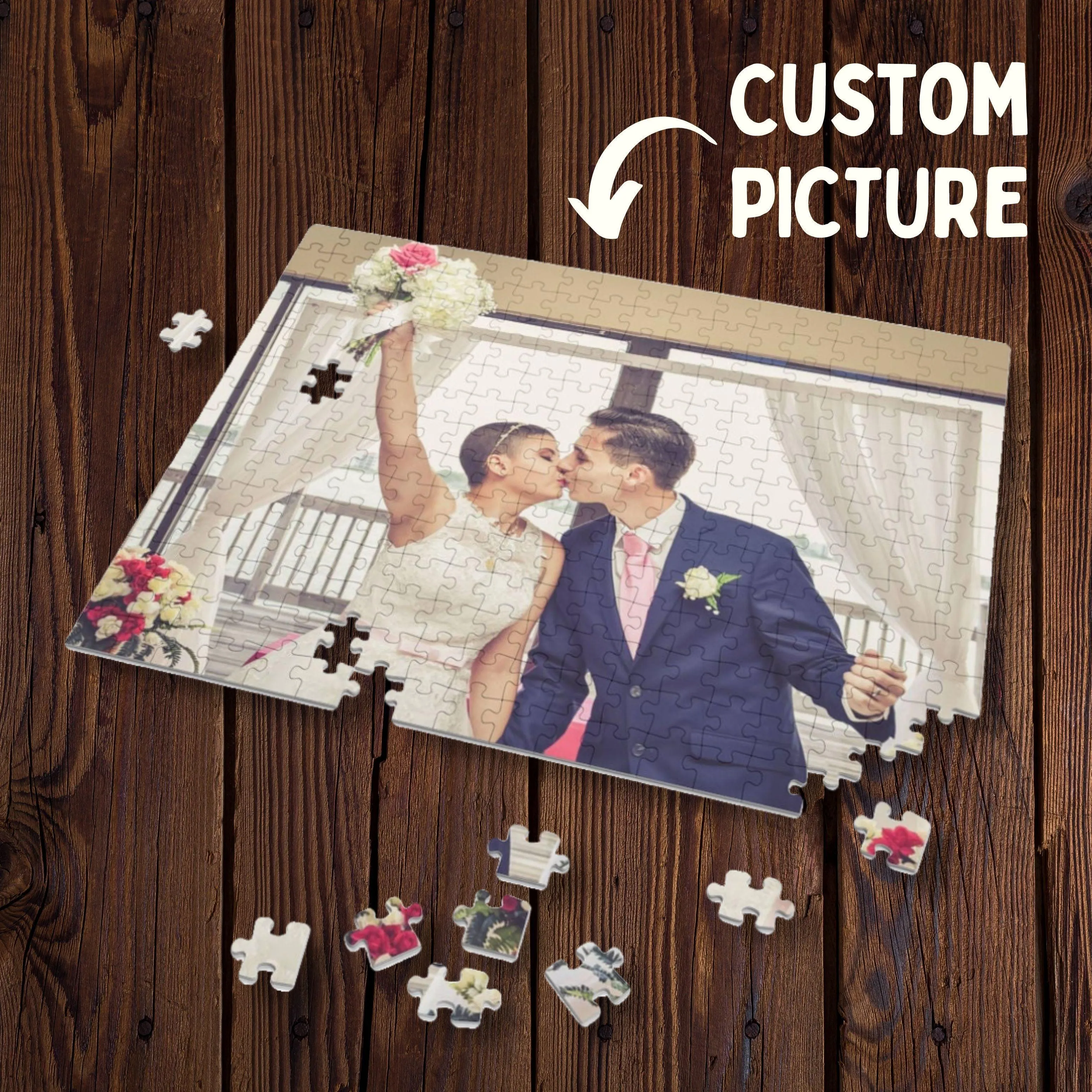 Personalized Photo Puzzle: Perfect Anniversary Gift for Couples or First Anniversary Surprise, Custom Photo Gift