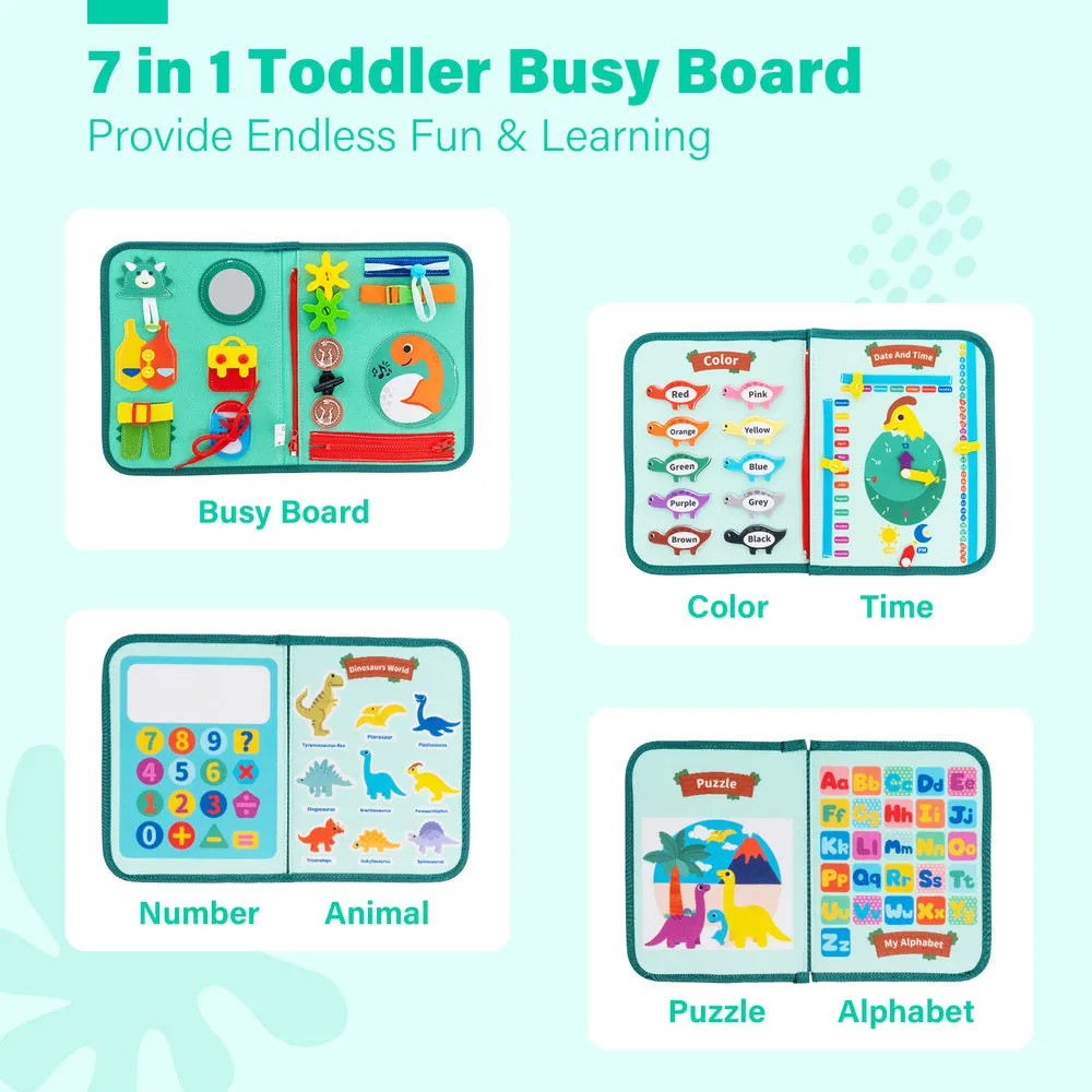 Personalized Toddler Activities Learning Busy Board for 3-6 Years Old - 4 Themes