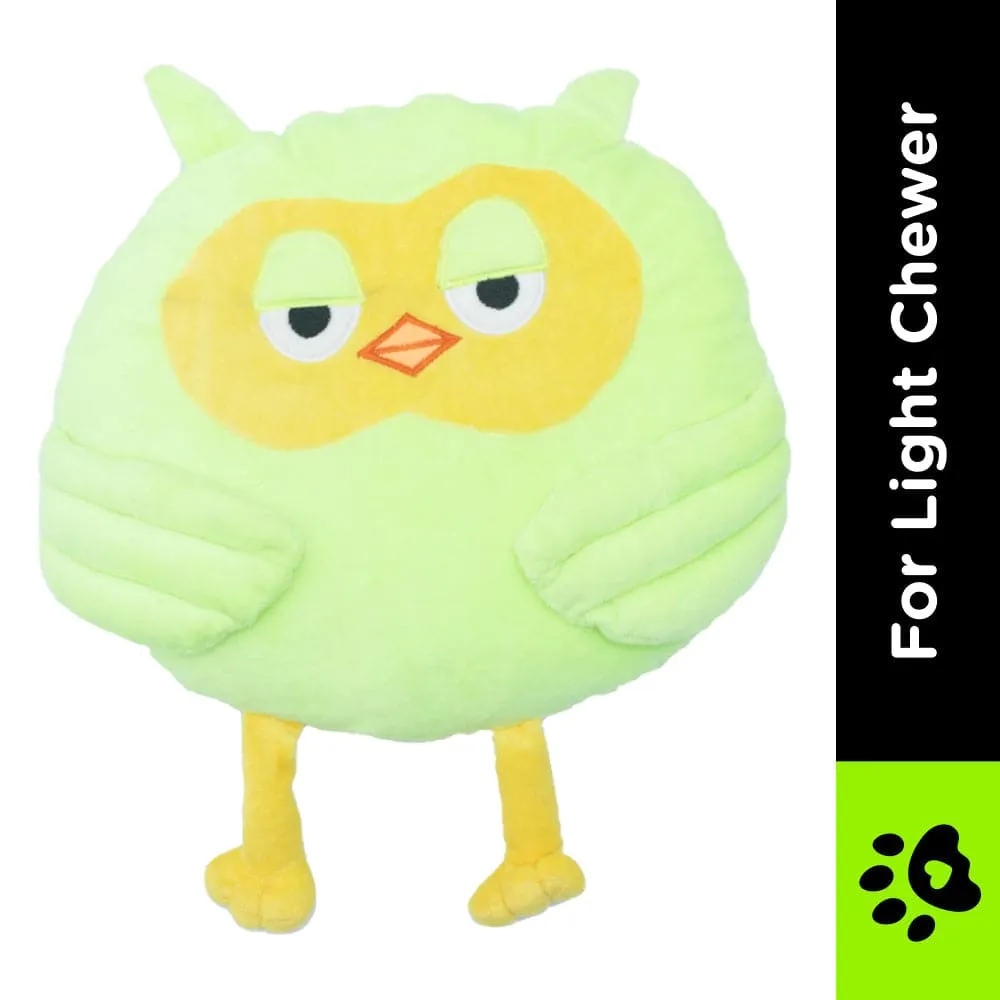 Pet And Parents Owl Cushion Toy for Dogs (Green)