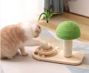 Pet Cat Tree Toys Cat Scratch Post Pet Furniture Scratching Post Cats Claw Scratcher Double Sisal Balls Cat Accessories